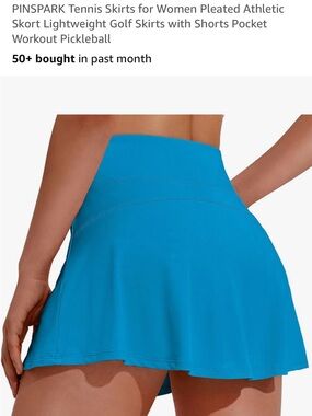 PINSpark Women's Athletic Tennis Skort in Bright Blue